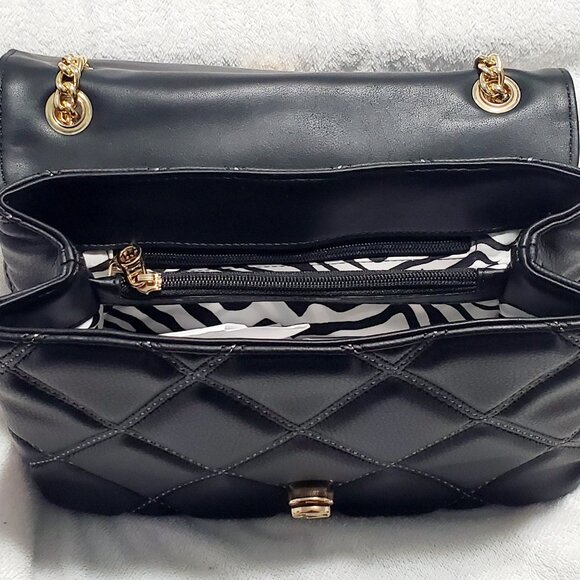 MATMAZEL "Amanda" Shoulder Bag- "M" Turnkey Lock- Medium- Black - Picture 10 of 14